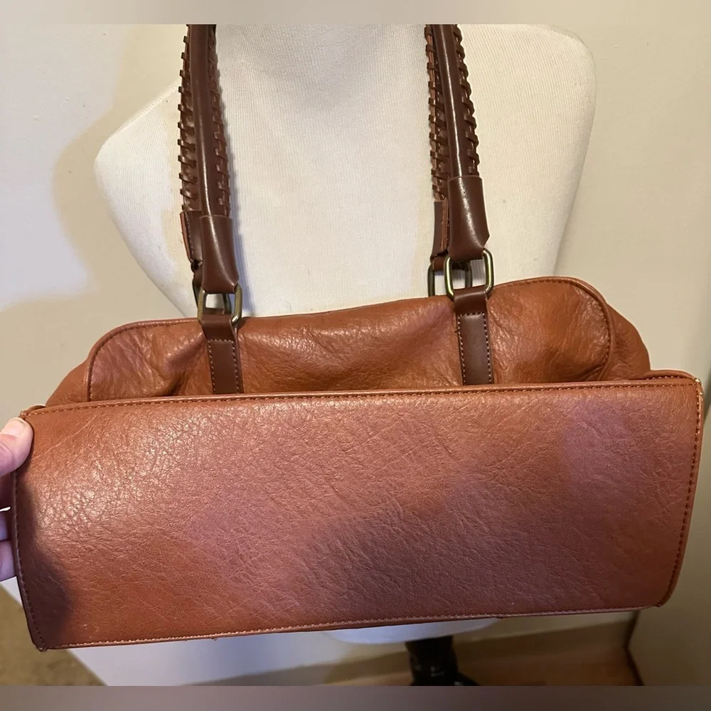 Vintage Hayden Harnett Brown Vegan Leather Satchel